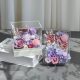 Acrylic Flower Box with Wooden Base, Rectangular Transparent Acrylic Box, Lid and Base Packaging Box, Storage Box