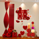 Wedding Decoration Set for the Bride and Groom's Master Bedroom, Living Room, Hotel, or New Home, with Extra-Large Heart-Shaped Balloons and Honeycomb Decorations
