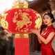 Red Lantern Decorations with Hundred Blessings Characters, 2026 New Model, New Year Decorations for Spring Festival, Outdoor Main Gate Pair of Palace Lanterns