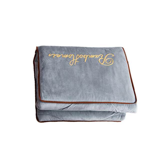 Manufacturer Wholesale Winter Thickened Pillow Quilt Dual-Use Crystal Velvet Blanket Cushion Sofa Nap Pillow Logo
