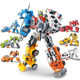 Guangdong Star Six-In-One Transforming Assembly Robot Rescue Transforming Team Model Toy Boy's Gift