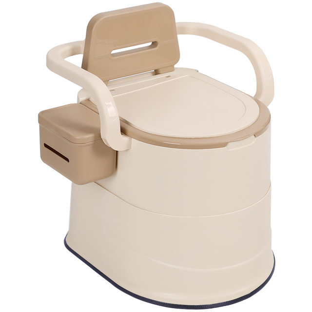 Pregnant Women's Toilet Chair with Movable Armrests, Toilet for the Elderly, Bedroom Household Toilet, Anti-Odor Maternity Toilet Stool