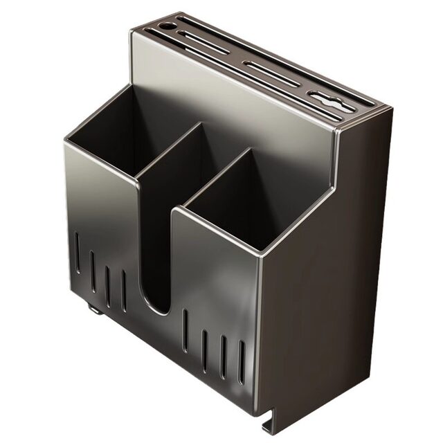 Stainless Steel Chopstick Storage Box, Integrated Knife Holder, Kitchen Storage Rack, Wall-Mounted Spoon Holder, Chopstick Cage