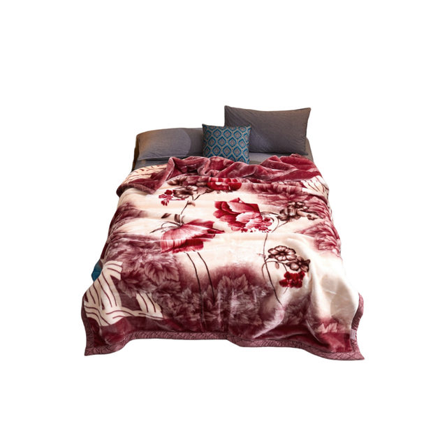 Double-Layer Thickened Raschel Blanket, Winter Coral Fleece Wedding Blanket, Nap Blanket, Gift Blanket