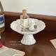 French retro high-foot ceramic tray ornaments perfume cosmetic jewelry display storage tray desktop storage tray