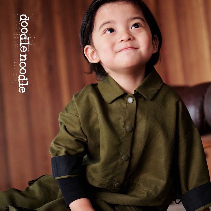 【Dn】Color-Blocking Workwear-Style Adjustable Tencel Breathable Skin-Friendly Jumpsuit