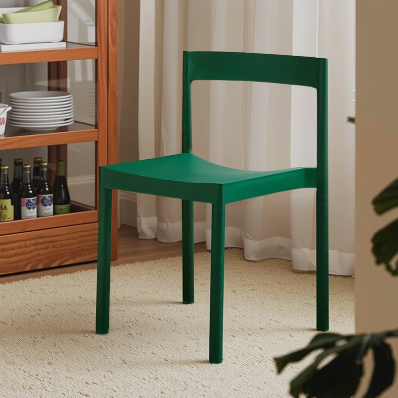 Простой стул Мебиуса бытовой утолщенный пластиковый стул штабелируемый обеденный стул легкий роскошный стул со спинкой премиум-класса для отдыха