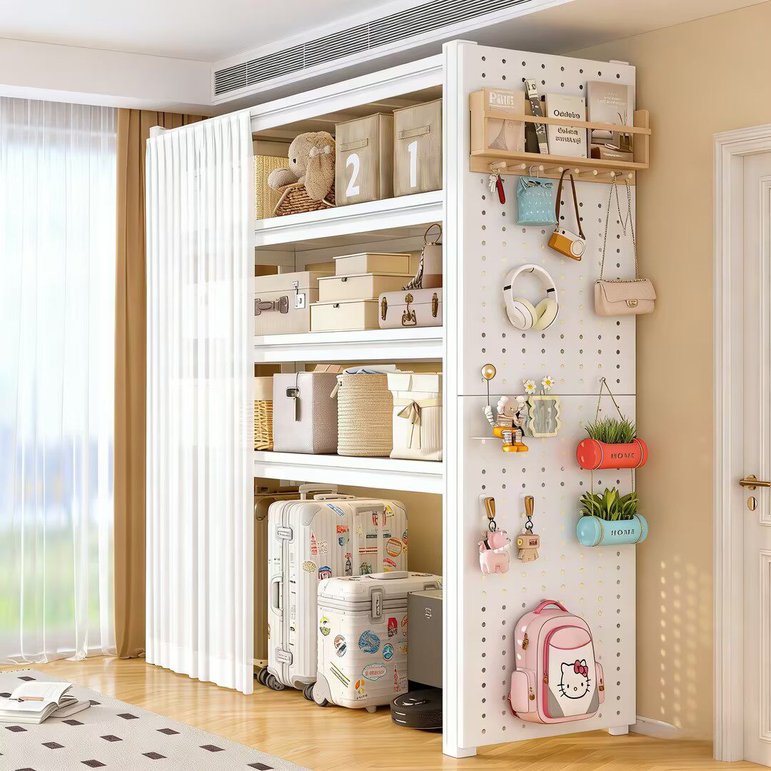 Household large-capacity storage rack multi-layer shelf bedroom balcony storage rack multi-functional hole board DIY storage rack