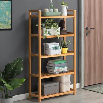 Storage shelf floor-standing nanzhu simple living room bookshelf bathroom bathroom bedroom storage storage shelf