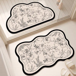 Toilet Floor Mat Bathroom Non Slip Absorbent Toilet Door Toilet Diatom Mud Quick-drying Foot Mat Bathroom Carpet