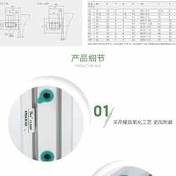SDA20X40/SDA20X40-B/SDAS20X40/SDAS20X40-B 자기 외부 치아를 갖는 얇은 실린더