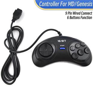 1-2 шт. Черный геймпад для Sega Mega Drive 9 Pin 6