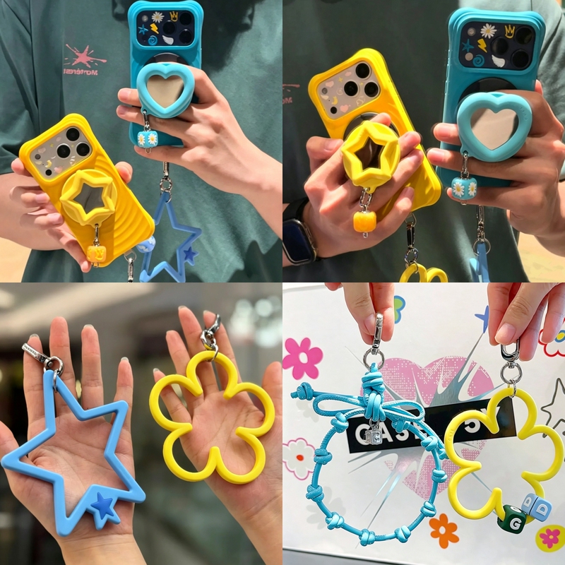 Case G-Dragon Style Mint Blue Butterfly Wristband Flower Star Phone Chain Convenient Anti-Lost Phone Accessory Case G-Dragon Style Mint Blue Butterfly Wristband Flower Star Phone Chain Convenient Anti-Lost Phone Accessory