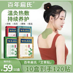Centennial Bian's Mugwort Patch for Neck, Shoulder, Lumbar, and Knee Pain Relief - 10 Boxes, 120 Patches - Warm Moxibustion and Heat Therapy for Long-Lasting Care