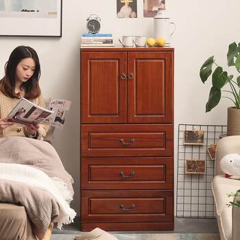 Solid wood chest of cabinet storage cabinet chinese style storage cabinet with doors economical vertical cabinet living room wall cabinet bedroom five-two cabinet