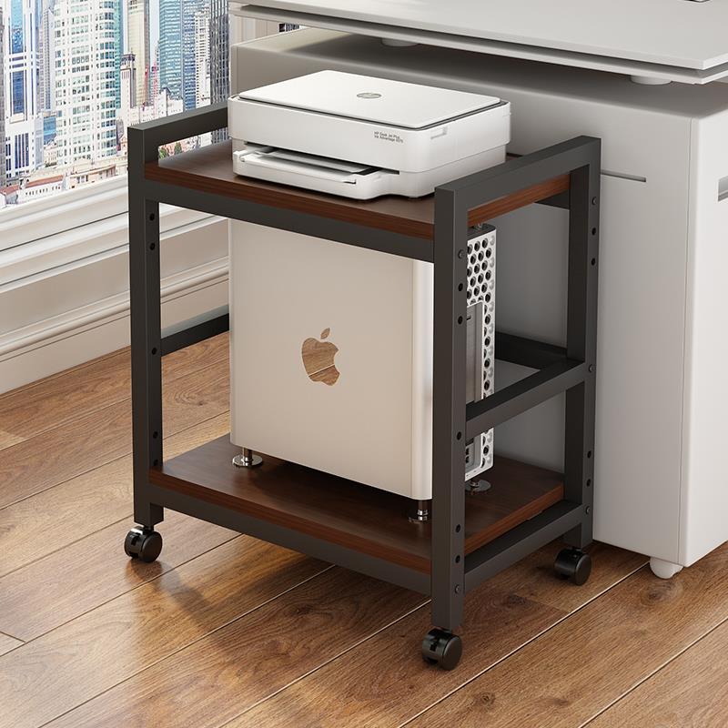Floor-standing multi-layer movable printer storage rack office home computer host chassis storage and placement rack