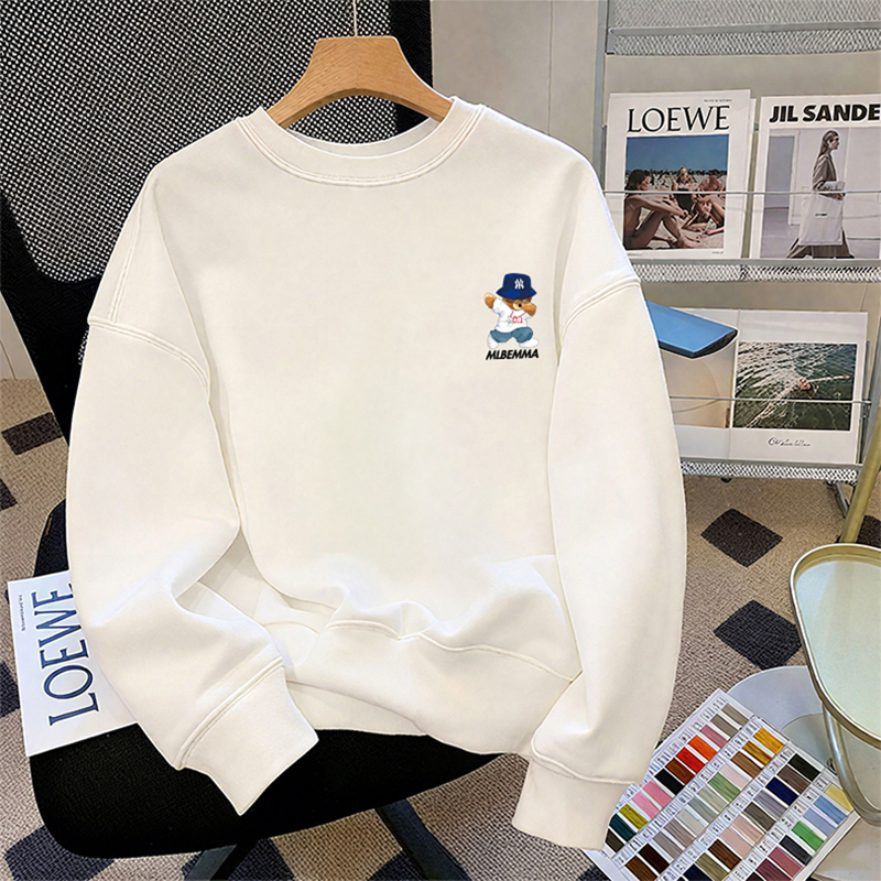 Light Luxury Fashion Casual Hip-Hop Bear Collaboration Sweatshirt for Men 2026 Spring and Autumn New Trendy American Style Crew Neck Pullover