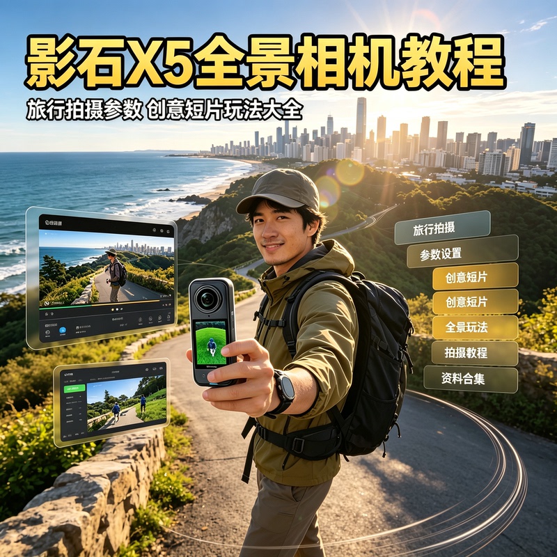 Shadow Stone X5 Panoramic Camera Tutorial, Travel Shooting Parameters, Creative Short Video Techniques, Complete Digital Guide Shadow Stone X5 Panoramic Camera Tutorial, Travel Shooting Parameters, Creative Short Video Techniques, Complete Digital Guide