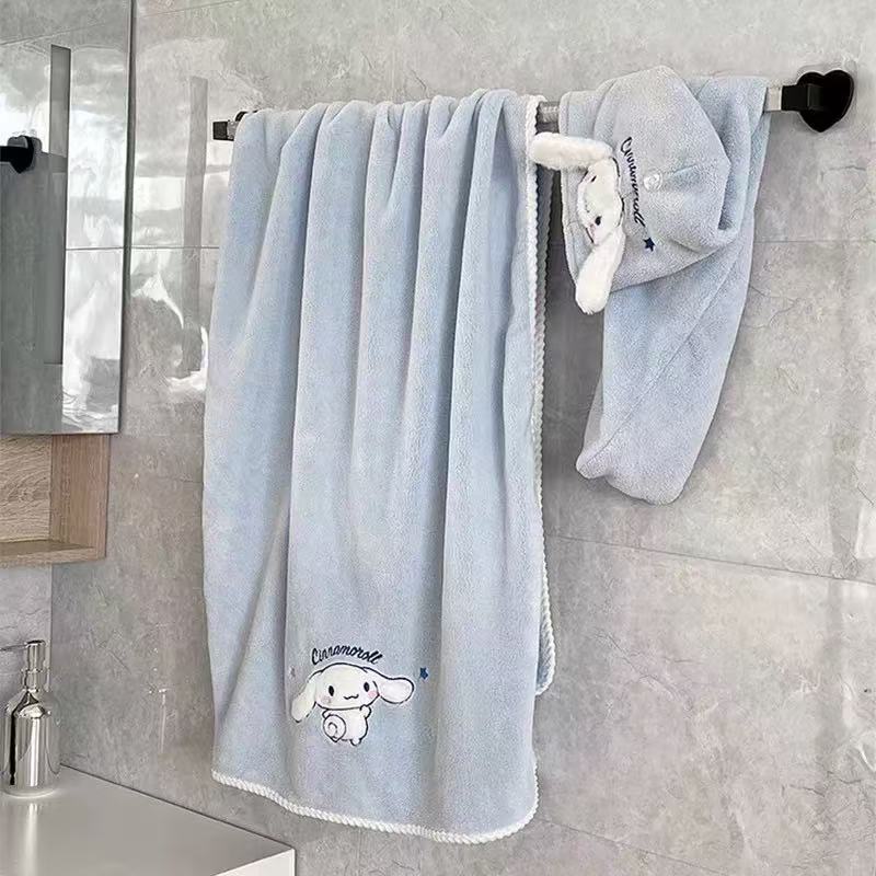 Cinnamon Dog Bath Towel New Style Face Towel Hair Drying Cap Three-Piece Set Cute Unisex Student Absorbent Quick-Drying Couple Cinnamon Dog Bath Towel New Style Face Towel Hair Drying Cap Three-Piece Set Cute Unisex Student Absorbent Quick-Drying Couple