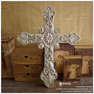 Church cross wall hanging ornaments, luxury religious wall ornaments, main interior ornaments made of resin