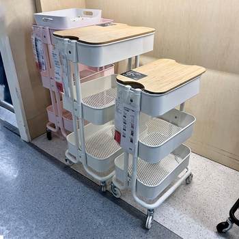 Xinjiayi kitchen foldable cart storage rack floor-to-bedroom baby supplies snack storage rack