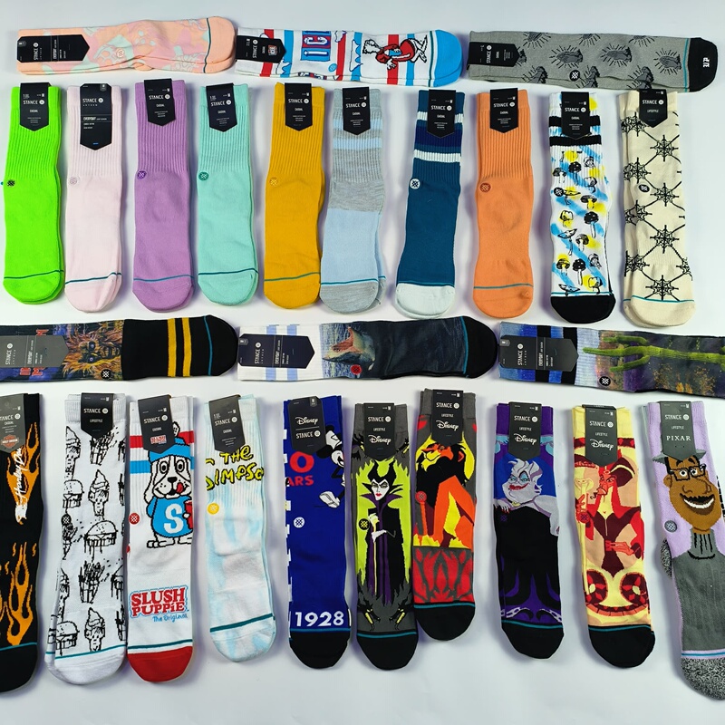 European and American Export Stance Seamless Mid-High Tube Street Print Trendy Skateboard Socks Basketball Socks m European and American Export Stance Seamless Mid-High Tube Street Print Trendy Skateboard Socks Basketball Socks m