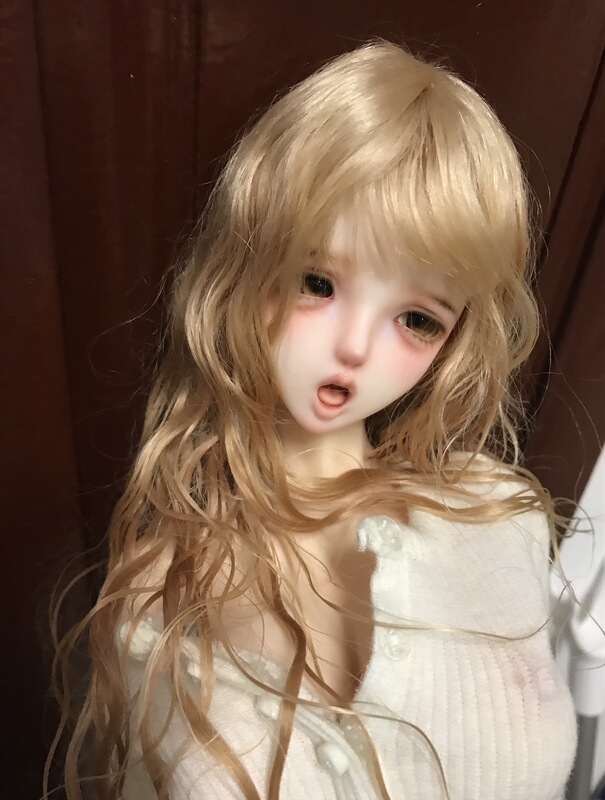 Bjd 1/3, 1/4, 1/6 Scale Doll Wigs with Full Bangs, Wavy Curls, Wool Curls, Soft Elastic Hair Net, Wig Headgear, in Stock