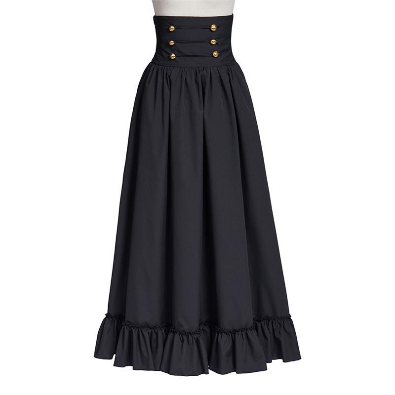 In-Stock Victorian High-Waisted Long Skirt Gothic Lace-Up A-Line Skirt Gothic Fashion In-Stock Victorian High-Waisted Long Skirt Gothic Lace-Up A-Line Skirt Gothic Fashion