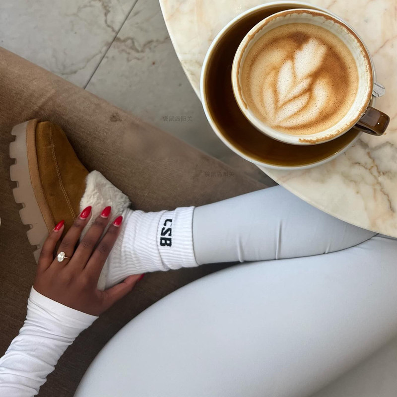 Australia*Csb Socks for Women, Spring and Autumn Style, Mid-Calf Non-Slip Blue Sports Socks, Yoga Socks, Base Layer, Outerwear Long Socks