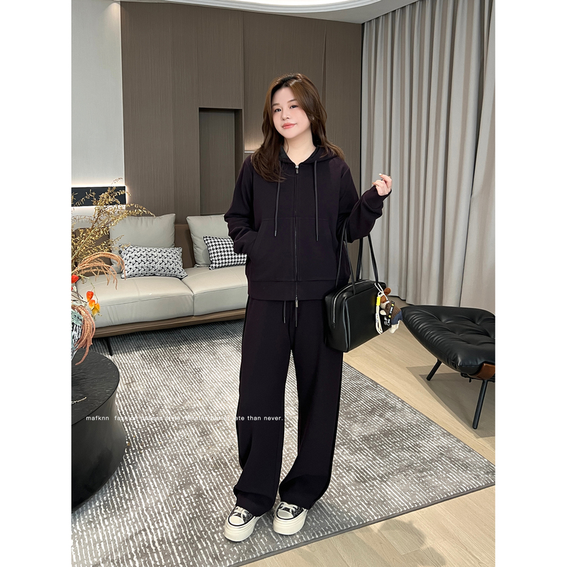 Jojo's Private Clothing |   Small Curved Knife-Cut Pants, Twill Texture, Slimming Plus-Size Pants for Slightly Chubby Women, Casual Pants Mk13389