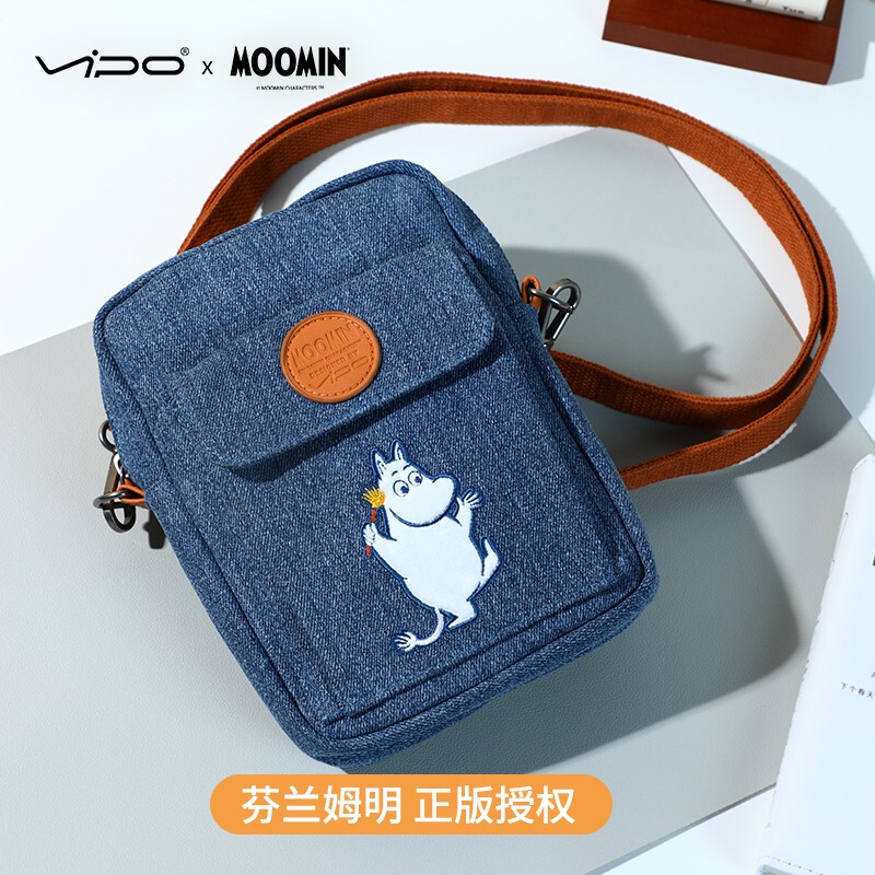 Moomin Mobile Phone Bag Cartoon Cute Shoulder Crossbody Bag Outdoor Sports Small Shoulder Bag Unisex