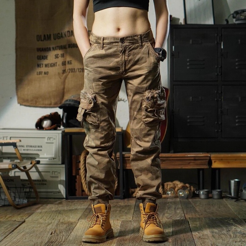 Camouflage Pants for Men and Women, New Summer Outdoor Hiking Pants, Loose Trendy Brand Jogger Pants, Long Pants, American Casual Work Pants