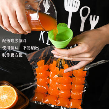 Disposable ice bag grid household self-sealing ice tray edible cold drink frozen ice cube mold ice bag ice box artifact