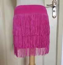 Clearance girl Latin dance skirt rash skirt skirt skirt dancing practice skirt stage performance short skirt Rose Red