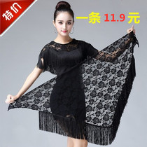 Promotional belly dance waist towel tassel triangle one skirt adult skirt womens hip scarf lace lace lace skirt