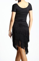 New Latin dance skirt tassel irregular skirt women adult Latin practice clothes tassel dress dress Latin dress
