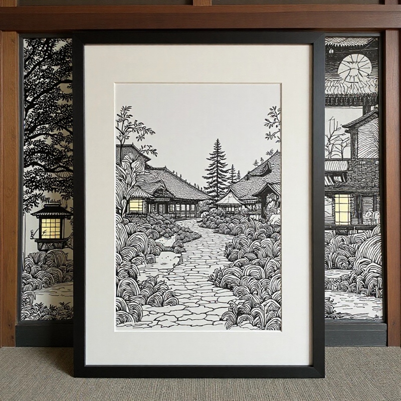Photo Frame Wall-Mounted Framing Poster Frame 4K8Ka3 Empty Frame Cardboard 20inch Display Frame Sketch Half-Open A2