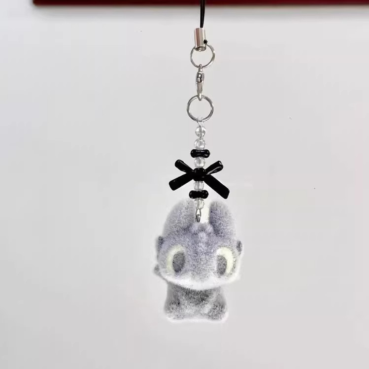 Cute Cartoon Black and White Toothless Character Pendant, Backpack, Phone, Keychain, Internet Celebrity Accessory, Student, Best Friend