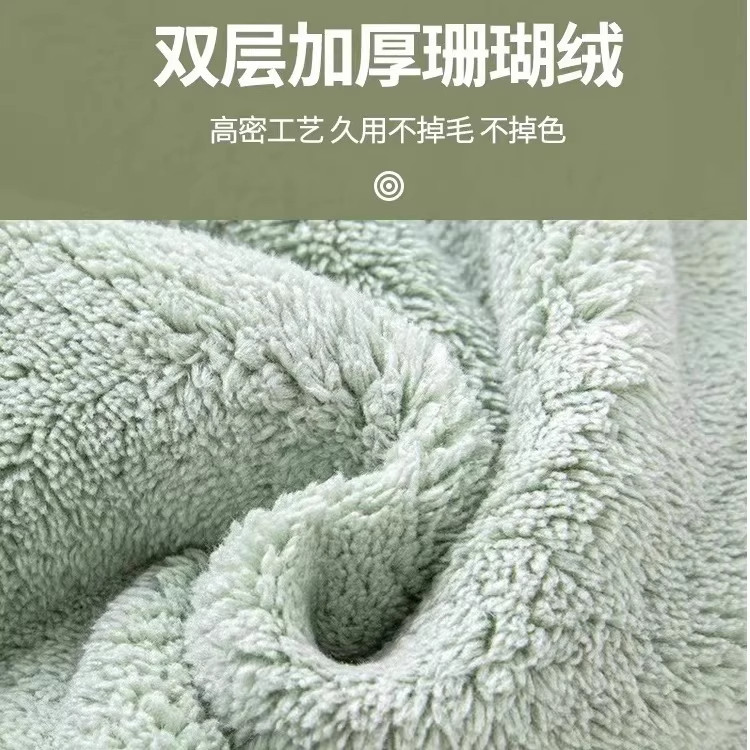 Double-Layer Thickened Hair Drying Cap for Women, Strong Water Absorption, Quick-Drying, Hair Towel, New Style Head Wrap, Shower Cap