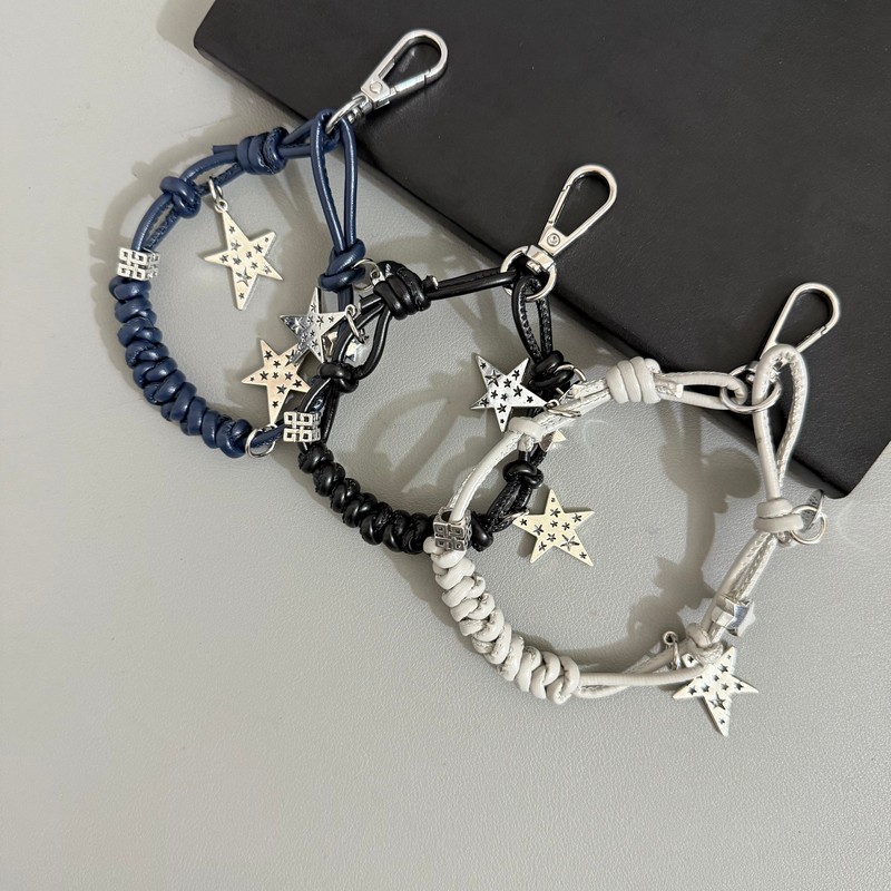 Japanese Eumeya High-End Solid Color Star Knotted Braided Rope Keychain Lanyard Suitable for Phone Cases and Bag Accessories Japanese Eumeya High-End Solid Color Star Knotted Braided Rope Keychain Lanyard Suitable for Phone Cases and Bag Accessories