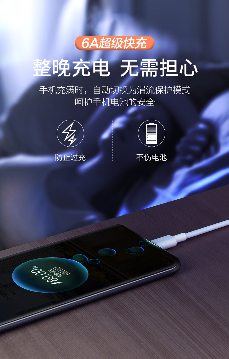 荣耀原装typec数据线6A超级快充66W手机100W官方300正品50充电线插图3