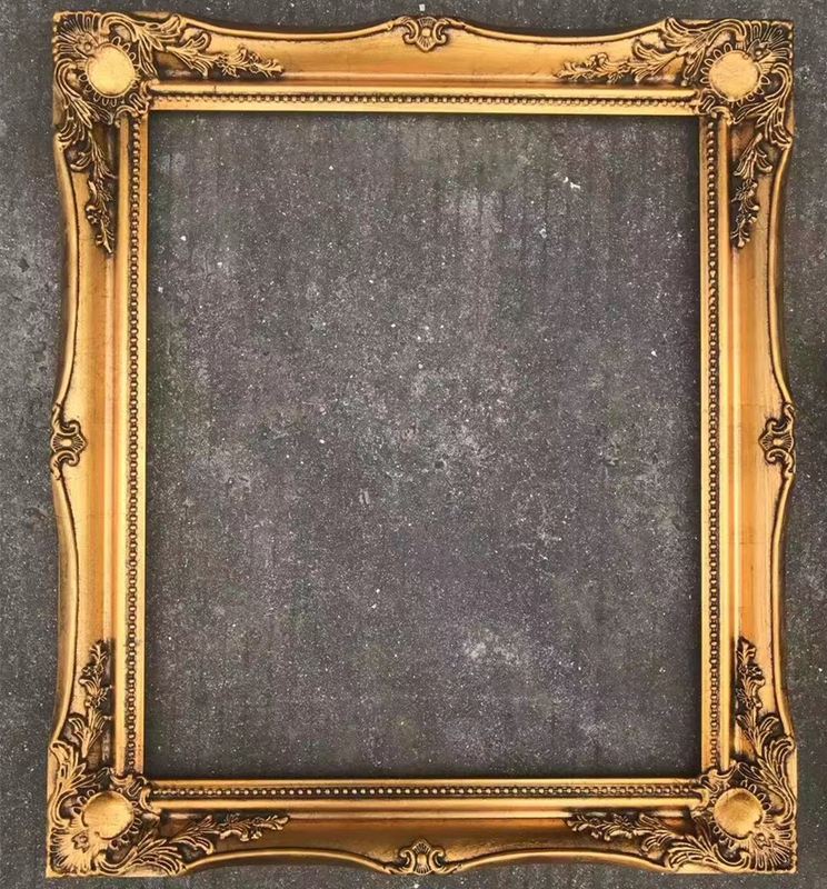 European-Style Oil Painting Frame, Solid Wood Vintage Picture Frame, Wedding Photo Frame, 36inch Framed Cross-Stitch Mirror Frame, Decorative Large Photo Frame