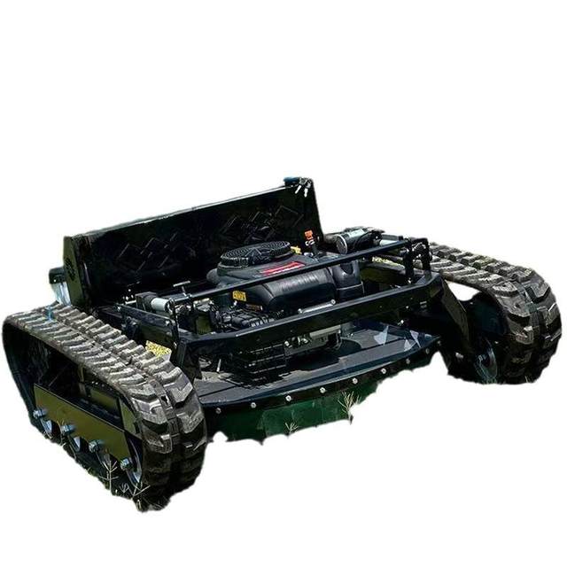 All-terrain remote control crawler-type orchard greenhouse weeding and crushing grass return machine gasoline high horsepower diesel