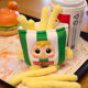 Samuel Three Little Shrimp Plush Keychain Blind Box French Fries Shaped Doll Girl's Gift