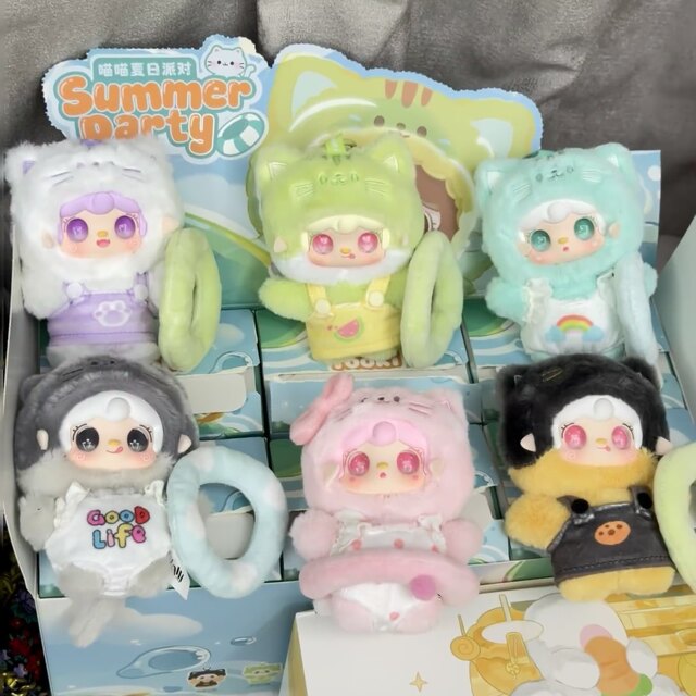 Yooki Oxygen 12Th Generation Meow Meow Summer Party Plush Pendant Blind Box Doll Toy Girl's Gift