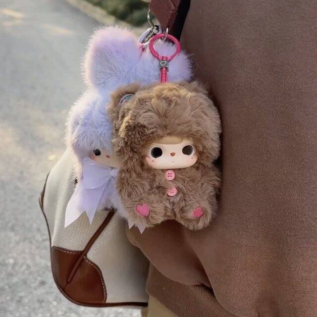 Tutu Bear Rabbit Bear Heartbeat N-Power Plush Pendant Blind Box Cute Doll Girl's Gift Keychain