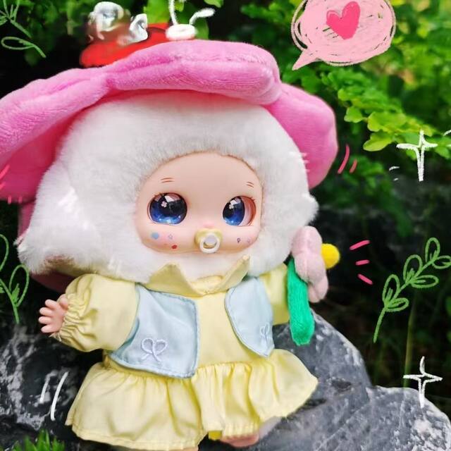 Baby Three Three-Year-Old Norbo Spring Outing Flower Team Vinyl Plush Blind Box Doll Bag Pendant Gift