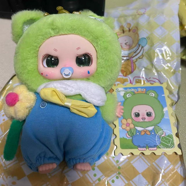 Baby Three Three-Year-Old Norbo Spring Outing Flower Team Vinyl Plush Blind Box Doll Bag Pendant Gift