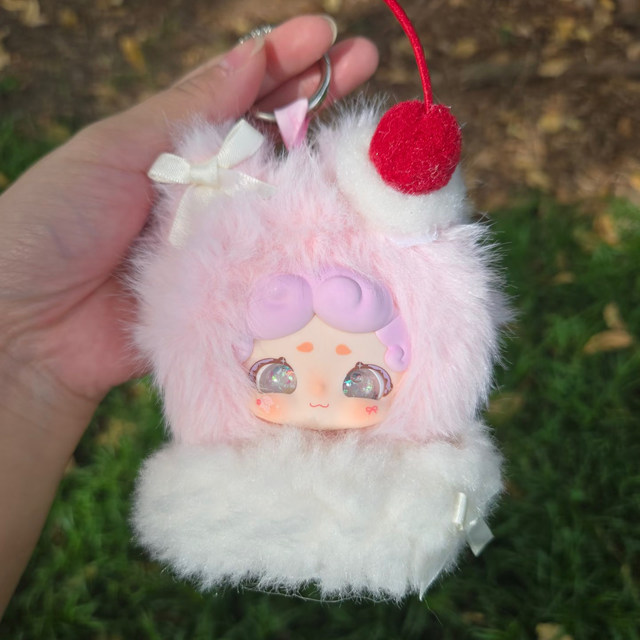 Luckydeernai Good Night Bunny 3Rd Generation Fluffy Ice Series Plush Pendant Blind Box Doll Girl's Gift
