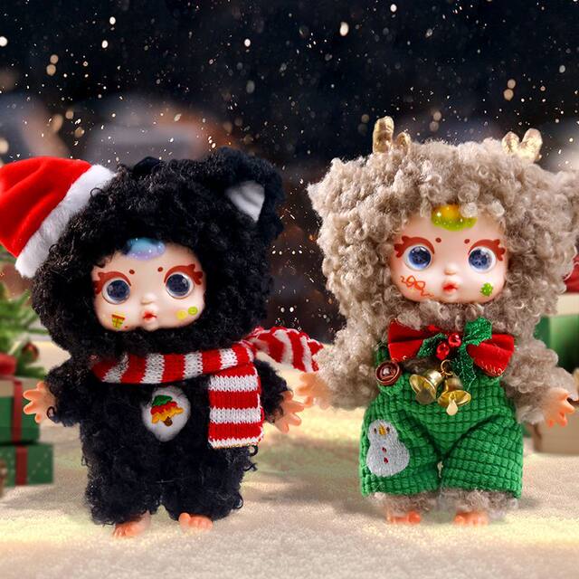 Mm Milk Candy Christmas Series Vinyl Plush Pendant Blind Box Doll Christmas Gift Snowman Doll Keychain